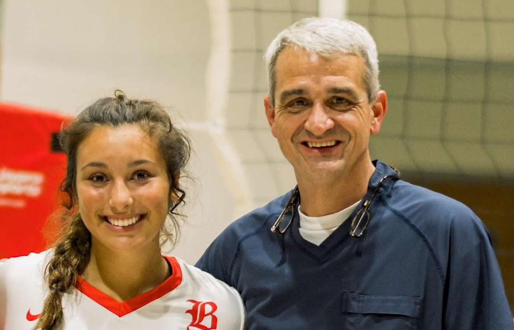 orthopaedic surgeon David Bruce with his daughter, Camilla, a volleyball player for Baylor School